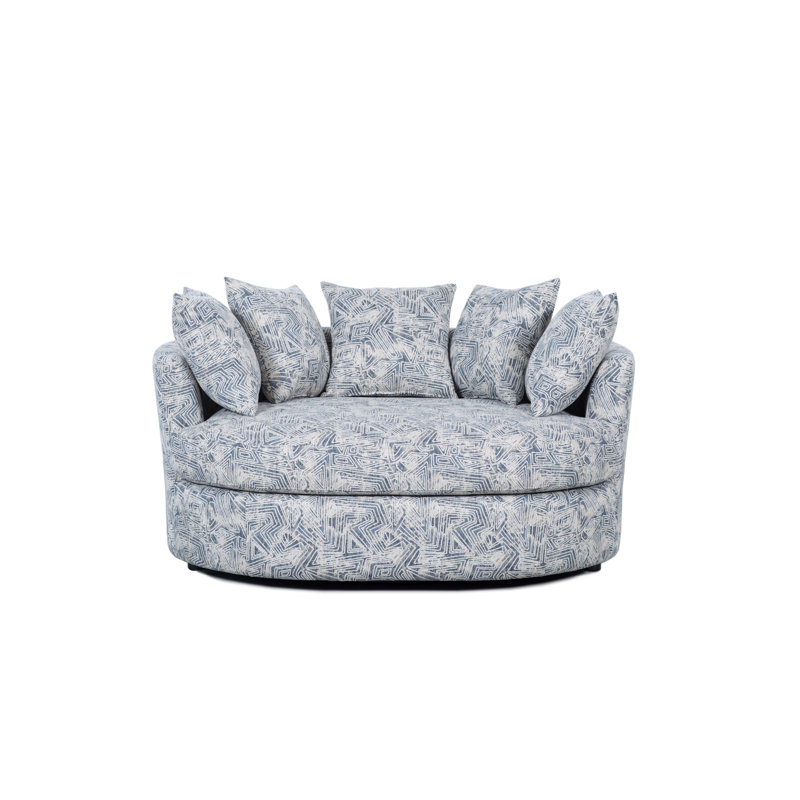 Latitude Run® Elegant Round Swivel Barrel Chair Beige | Wayfair.ca